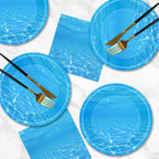 Litmitfu Ocean Plates & Napkins Set – 40 Pack for Beach Party, Disposable Dinnerware (Serves 20)