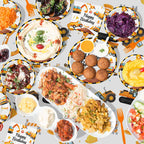 Litmitfu Construction Birthday Party Supplies – 100 Pcs Plates, Napkins & Forks Set (Serves 25)