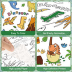 Litmitfu Dinosaur Coloring Tablecloth – Giant 54x108 Inch Kids Party Table Cover & Coloring Poster