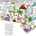 Litmitfu Dinosaur Coloring Tablecloth – Giant 54x108 Inch Kids Party Table Cover & Coloring Poster