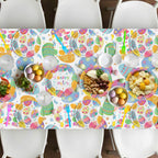 Litmitfu 96 Pcs Happy Easter Plates & Napkins Set – Colorful Eggs Theme, Serves 24