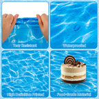Litmitfu 3-Piece Ocean Tablecloth Set – Blue Waves, 54 x 108 in, Disposable Plastic