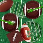 Litmitfu 96 Pcs Football Plates & Napkins Set – Game Day Disposable Tableware, Serves 24