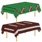 Litmitfu Football Tablecloths - 2 Pack Touchdown Table Covers (108x54 in) | Gameday Party Decor