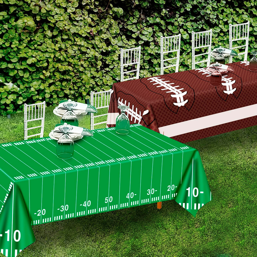 Litmitfu 2 Pack Football Tablecloths – 54x108 in Waterproof Table Cover