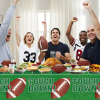 Litmitfu Football Tablecloths - 2 Pack Touchdown Table Covers (108x54 in) | Gameday Party Decor