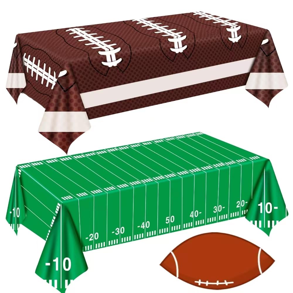 Litmitfu 2 Pack Football Tablecloths – 54x108 in Waterproof Table Cover