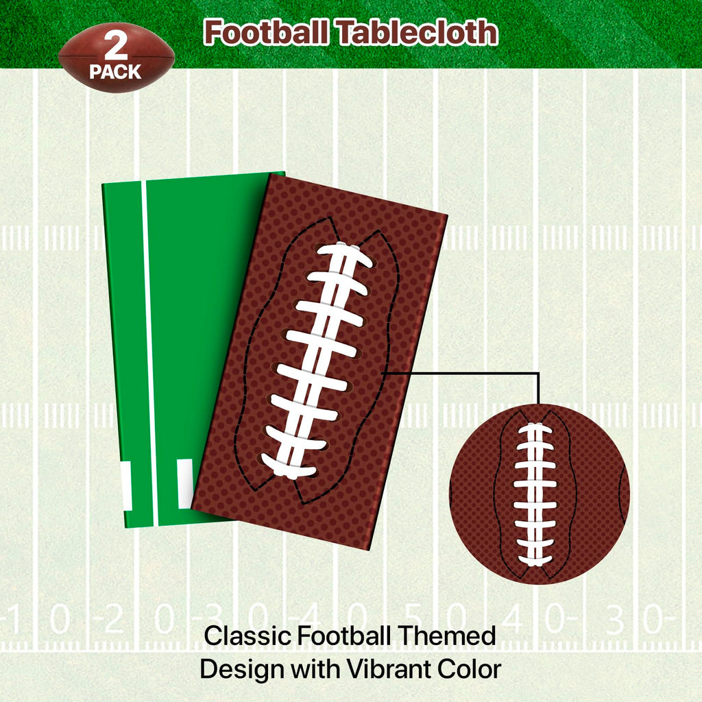 Litmitfu 2 Pack Football Tablecloths – 54x108 in Waterproof Table Cover