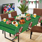 Litmitfu Football Tablecloths - 2 Pack Touchdown Table Covers (108x54 in) | Gameday Party Decor