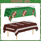 Litmitfu Football Tablecloths - 2 Pack Touchdown Table Covers (108x54 in) | Gameday Party Decor