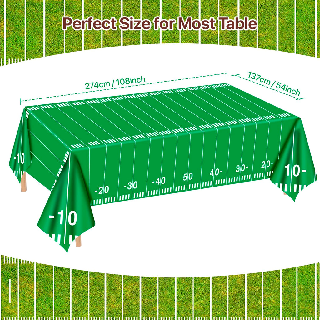 Litmitfu 2 Pack Football Tablecloths – 54x108 in Waterproof Table Cover