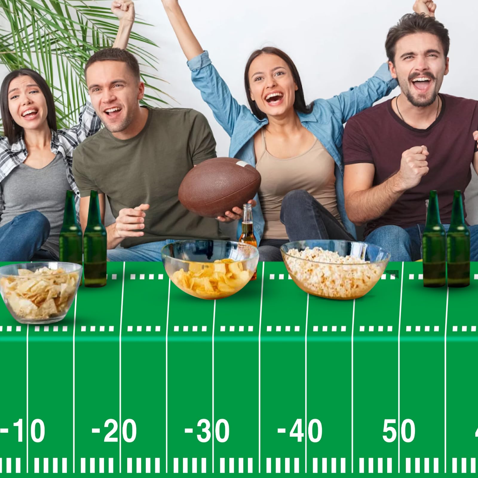 Litmitfu 2 Pack Football Tablecloths – 54x108 in Waterproof Table Cover