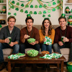 Litmitfu 40-Pack St. Patrick's Day Shamrock Napkins – 3-Ply Green 13x13 Disposable Napkins