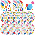 Litmitfu 40 Pack Happy Birthday Plates & Napkins – Polka Dots Party Dinnerware for 20