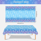 Litmitfu 2 Pcs Winter Snowflake Tablecloths – Purple & Blue, Disposable 54x108 in