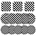 Litmitfu 40 Pcs Race Car Plates & Napkins — Black & White Checkered Birthday Tableware Set