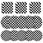 Litmitfu 40 Pcs Race Car Plates & Napkins — Black & White Checkered Birthday Tableware Set