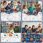 Litmitfu Large Outer Space Coloring Tablecloth — 54x108 in Giant Solar System Poster