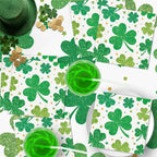 Litmitfu 40-Pack St. Patrick's Day Shamrock Napkins – 3-Ply Green 13x13 Disposable Napkins