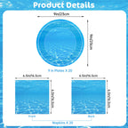 Litmitfu Ocean Plates & Napkins Set – 40 Pack for Beach Party, Disposable Dinnerware (Serves 20)