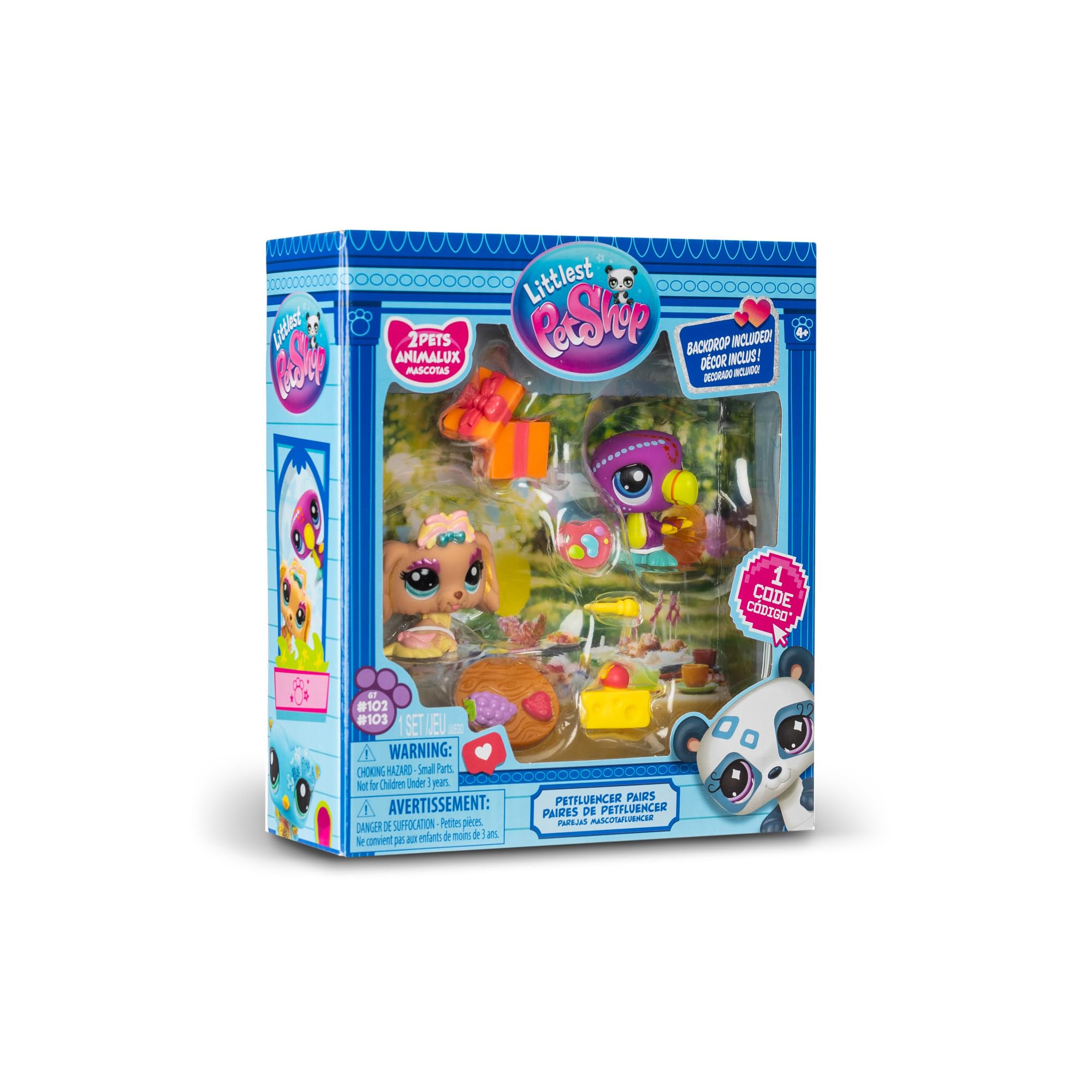 Littlest Pet Shop Series 2 Petfluencer Garden Party – 2 Mini Pets & Accessories