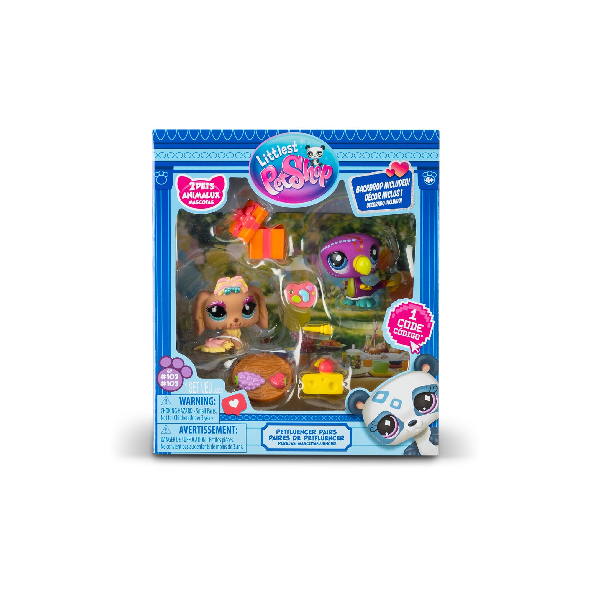 Littlest Pet Shop Series 2 Petfluencer Garden Party – 2 Mini Pets & Accessories