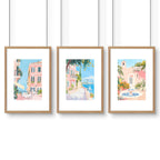 Living Room Artwork For Wall | Set of 3 Beach Decor Wall art Prints