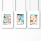 Living Room Artwork For Wall | Set of 3 Beach Decor Wall art Prints
