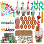 LiYiQ 158 Pcs Football Party Favors – Cups, Straws, Whistles & Accessories