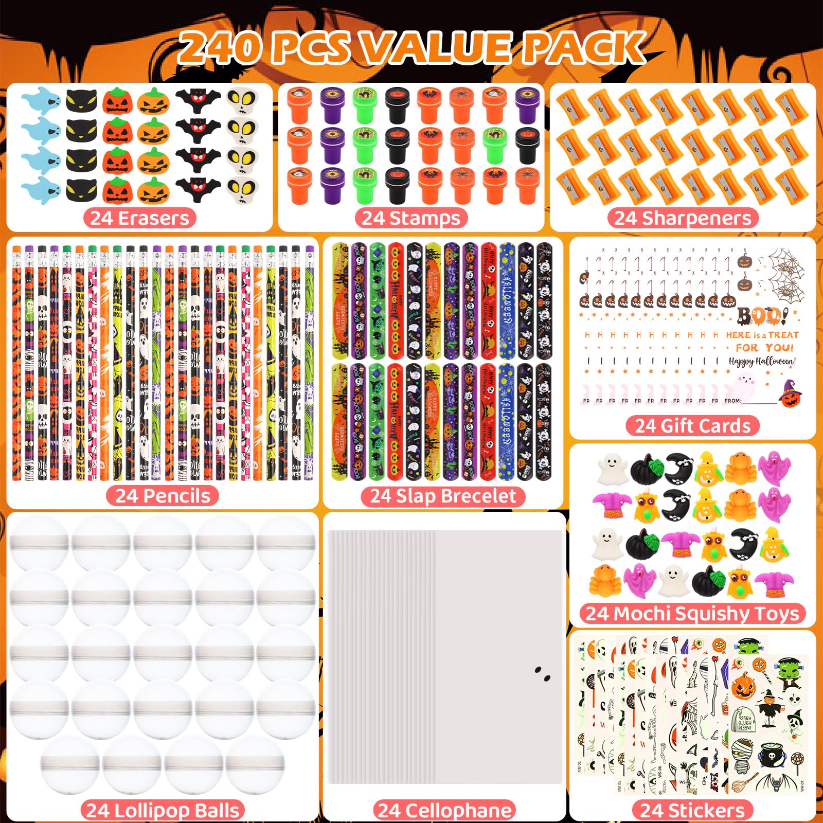 LiYiQ 24Pack Halloween Party Favors – Giant Lollipops & Classroom Gifts