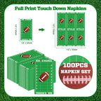 LKITMIUT 100 Pcs Football Napkins – Football Theme Party Supplies