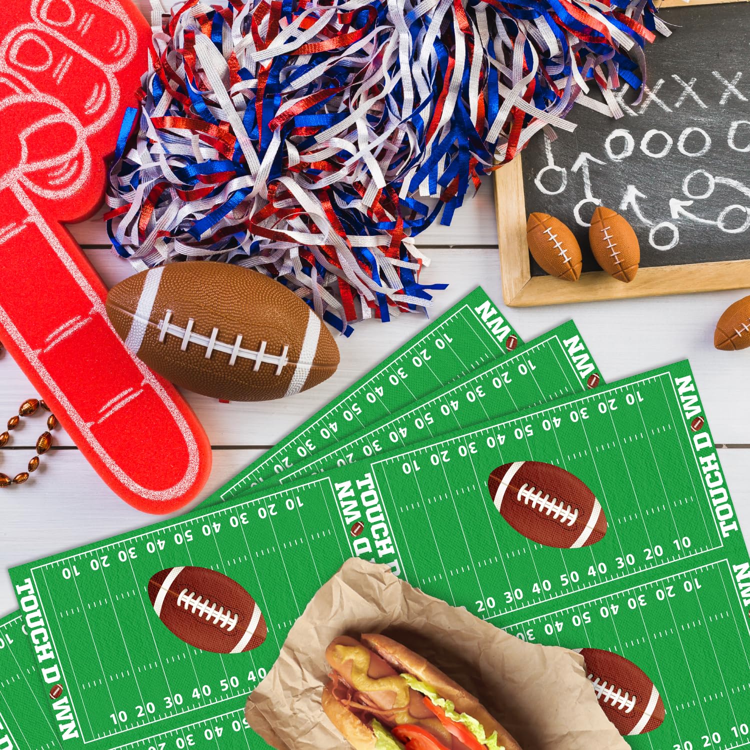 LKITMIUT 100 Pcs Football Napkins – Football Theme Party Supplies
