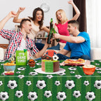 LKTMIUT 4 Pack Soccer Party Tablecloths – 86x51 in | Plastic Sports Table Covers