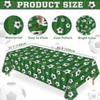 LKTMIUT 4 Pack Soccer Party Tablecloths – 86x51 in | Plastic Sports Table Covers
