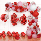 LLHFLY Valentines Balloons Arch Kit | 110 PCS Red Pink White Party Decor