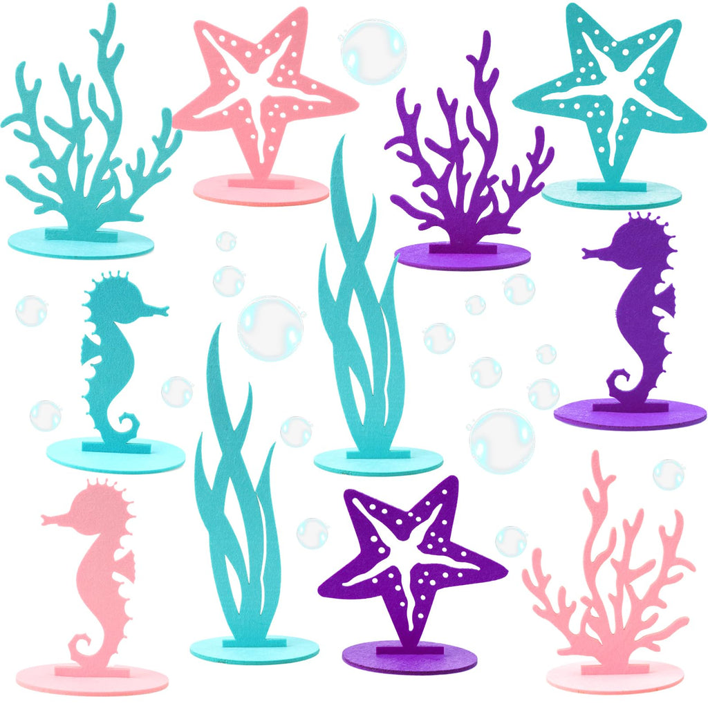 LLMSIX 11-Piece Mermaid Table Decorations | Ocean Centerpieces for Parties