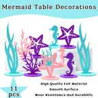 LLMSIX 11-Piece Mermaid Table Decorations | Ocean Centerpieces for Parties