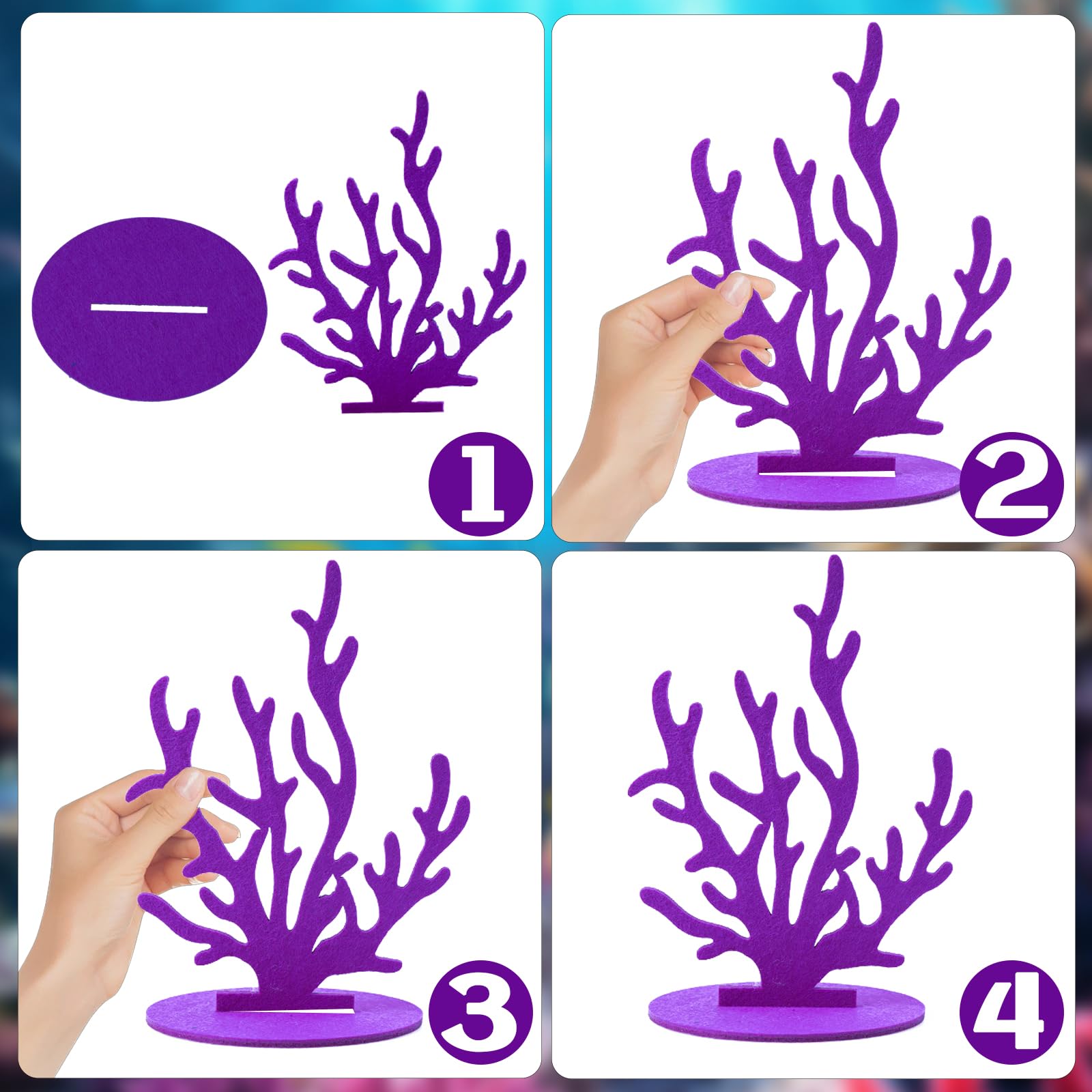 LLMSIX 11-Piece Mermaid Table Decorations | Ocean Centerpieces for Parties