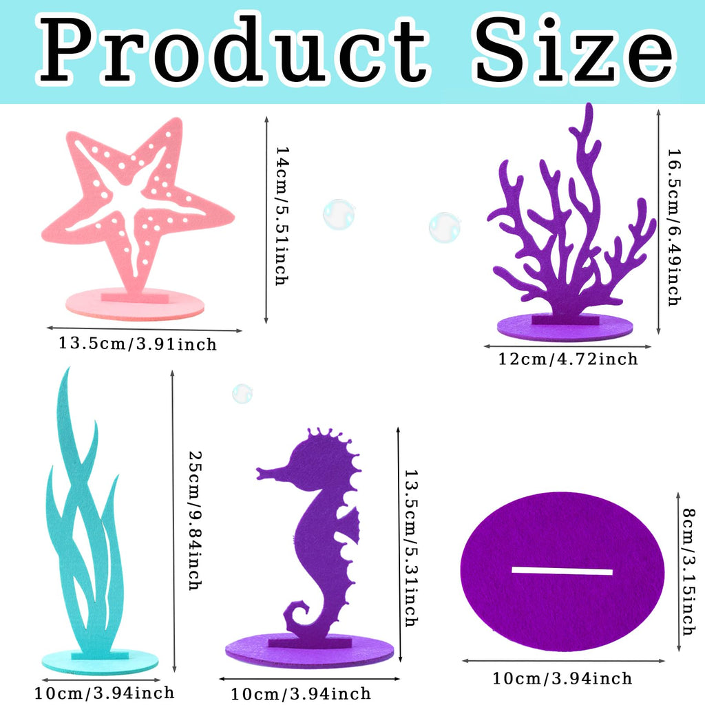 LLMSIX 11-Piece Mermaid Table Decorations | Ocean Centerpieces for Parties
