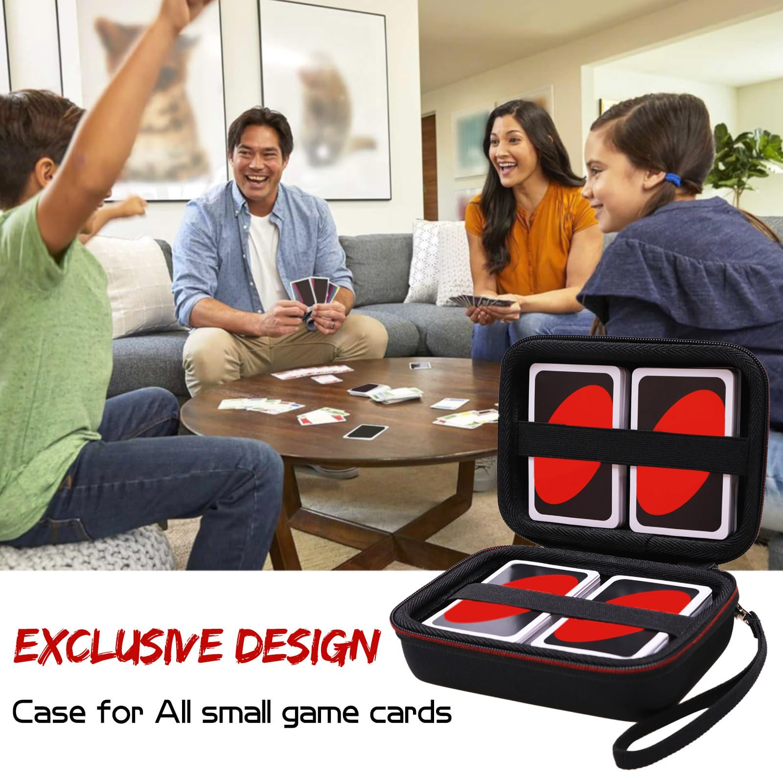 L LTGEM 300+ Card Game Case – Case Only | Compatible with Pokemon, UNO, Piles, Phase 10, Exploding Kittens, Skyjo, Go Fish, Monopoly Deal