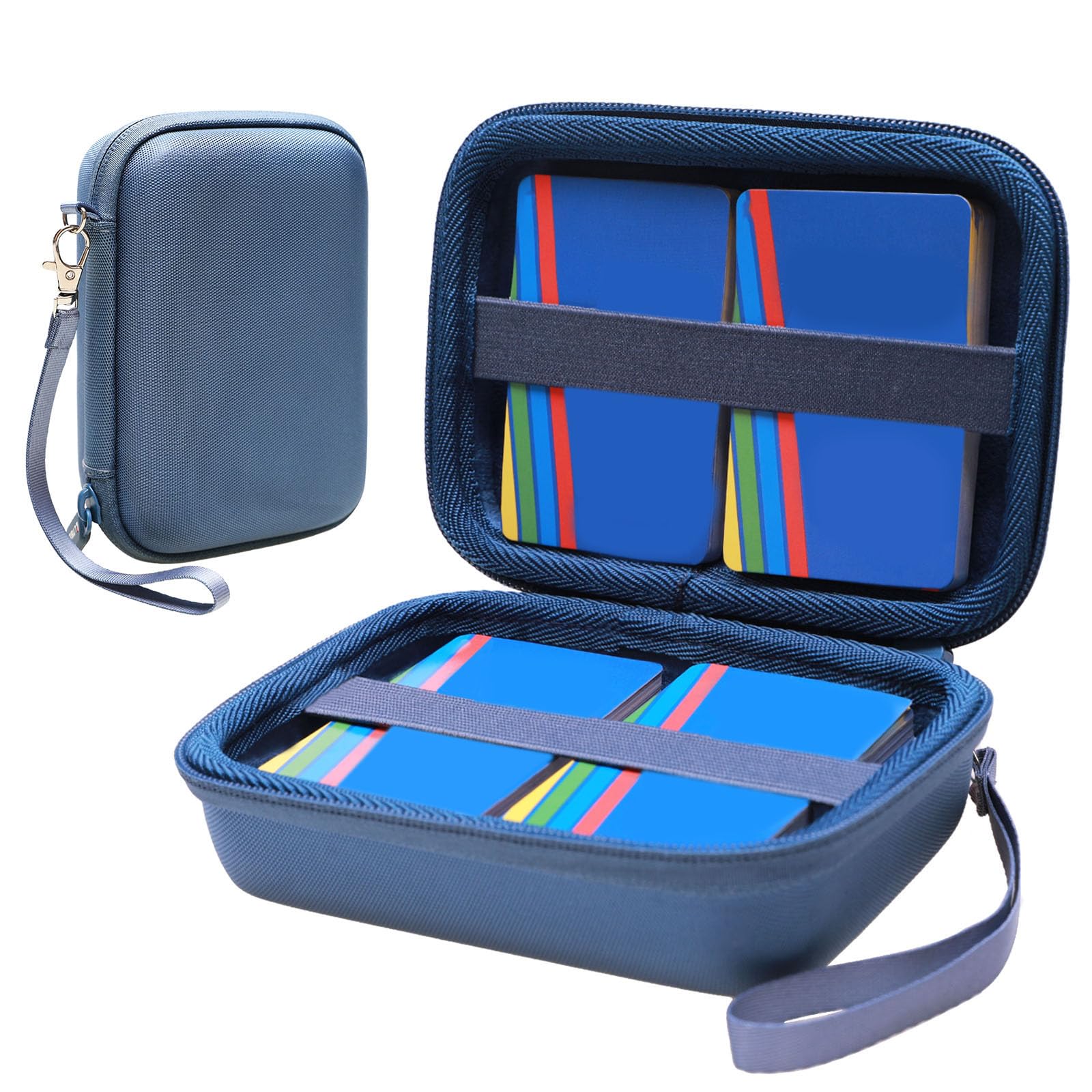 L LTGEM 300+ Card Game Case – Blue, Case Only | Fits Pokemon, UNO, Phase 10, Exploding Kittens & More