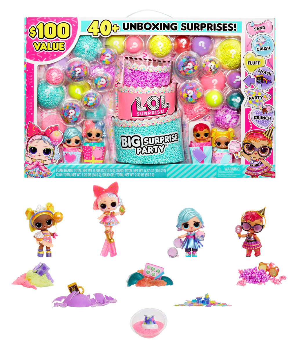L.O.L. Surprise! Big Party – 4 Dolls, 40+ Surprises, 6 Unboxings