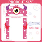 Lonfliness Valentines Monster Door Banner – Pink Monster Porch Decor for Indoor and Outdoor Valentines Day