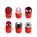 Losede 24 pcs Cartoon Cake Toppers – Birthday Party Decorations (Style 5)