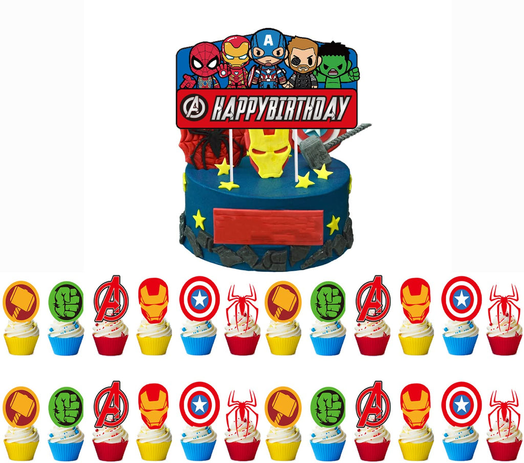 Losede 25Pcs Cake Toppers – Birthday Party Decorations (Style 4)