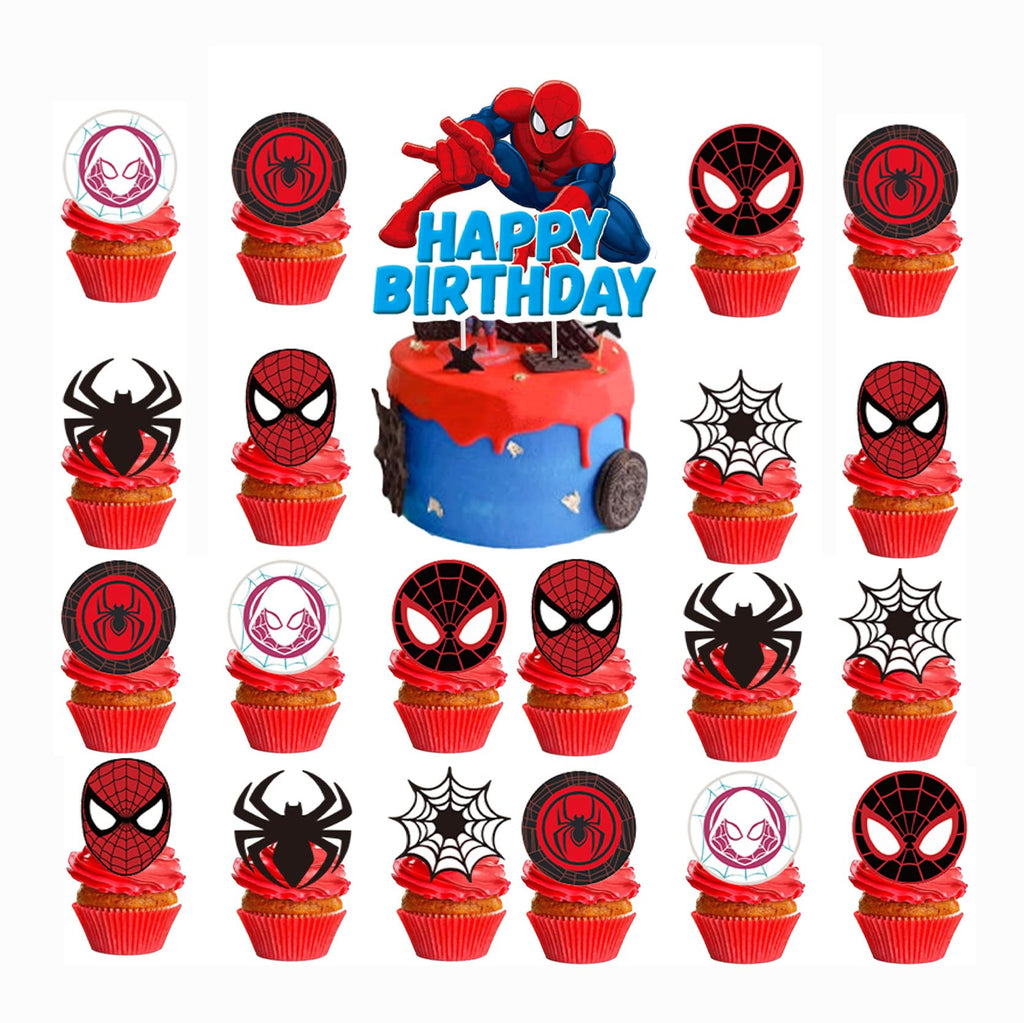 Losede 25PCS Cake Toppers – Birthday Cupcake Decorations (Style 5)