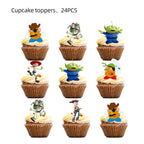 Losede 25PCS Cake Toppers Set - Happy Birthday Cupcake Toppers (Style 7)