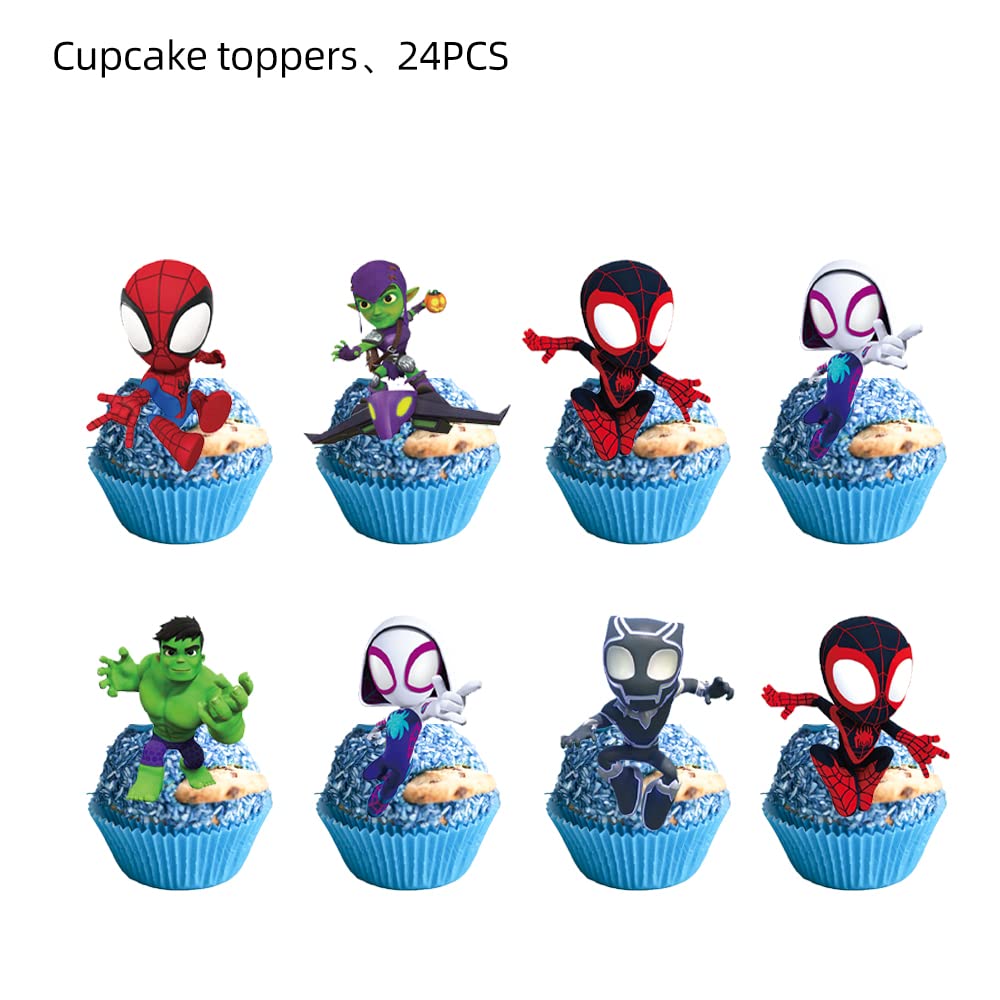 Losede 25Pcs Cake Toppers Set – Happy Birthday & Cupcake Decorations (Style 3)