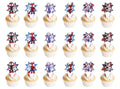 Losede 24-Pcs Cartoon Cake Toppers – Cupcake & Cake Decor (Style 7)
