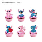 Losede 24Pcs Cartoon Cake Toppers – Style 2 | Cupcake Decorations for Kids Birthday Parties